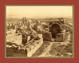 Tebessa Ruins of Byzantine Basilica, Algiers, Neurdein brothers 1860 1890, the Neurdein photographs