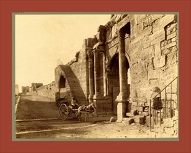 Tebessa, Arch of Caracalla and the walls of the Byzantine citadel, Algiers, Neurdein brothers 1860