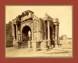 Tebessa, Arc de Triomphe quadrifrons Caracalla third century, Algiers, Neurdein brothers 1860 1890,