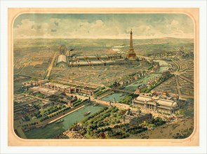 Bird's eye view of the Universal Exhibition of 1900, Paris, France by Lucien Baylac, 1851 1913