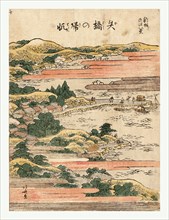 Yabase no kihan, Japan, Returning sails at Yabase by Katsushika, Hokusai, 1760-1849