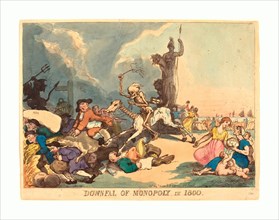 Thomas Rowlandson (British, 1756  1827 ), Downfall of Monopoly in 1800, published 1800, hand
