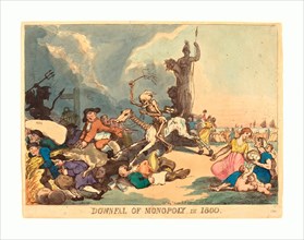 Thomas Rowlandson (British, 1756 - 1827 ), Downfall of Monopoly in 1800, published 1800,