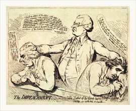 The impeachment, or The father of the gang turned Kings evidence, Gillray, James, 1756-1815,