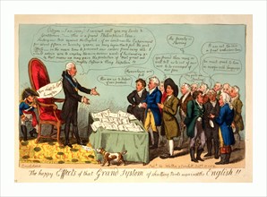 The happy effects of that grand systom [sic] of shutting ports against the English!!, Cruikshank.,