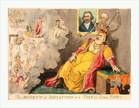The moment of reflection or a tale for future times, Cruikshank, Isaac, 1764 1811, engraving 1796,