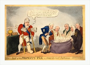 Sick of the property tax or ministerial influnza, Cruikshank, George, 1792-1878, artist, engraving