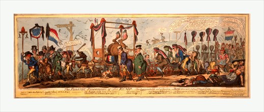 The funeral procession of the rump, Cruikshank, George, 1792-1878, artist, engraving 1819, a satire