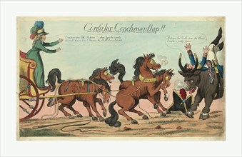 Consular coachmanship!!, Holland, William, active 1782-1817, publisher, London, engraving  1803,