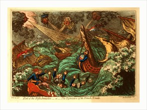 End of the Irish Invasion or  the Destruction of the French Armada, Gillray, James, 1756-1815,