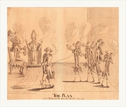 The plan, or a scene in the French cabinet, Sepr. 1779, [London : 1779 Sept.], 1 print : etching.,