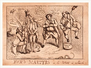 Fox's martyrs or The patriots in limbo, [England : Publisher not named, March 1784], 1 print :