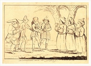 The commissioner's interview with congress, Darly, Matthew, active 1741-1780, en sanguine engraving