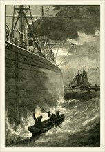 Taking the Pilot on board off New York, USA, 1891