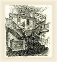 A Staircase of the Steamer Puritan, 1891, USA