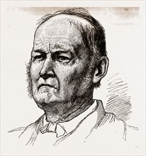 WILLIAM BATCHELOR, Aged 94, 1880, USA, America, 19th century engraving