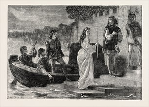 PENANCE OF THE DUCHESS OF GLOUCESTER, London, UK, 19th century engraving