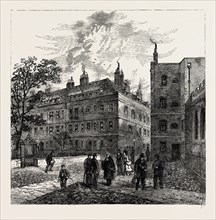 CLIFFORD'S INN, London, UK, 19th century engraving