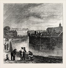 THE TOWER MOAT. London, UK, 19th century engraving