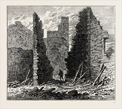 RUINS OF THE BARBICAN ON LUDGATE HILL, 1792. London, UK, 19th century engraving