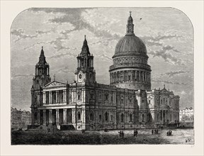 EXTERIOR OF ST. PAUL'S FROM THE SOUTH-WEST, 1800, London, UK, 19th century engraving