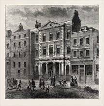 THE OLD COAL EXCHANGE. London, UK, 19th century engraving