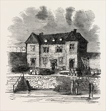 Custom House in the time of Elizabeth, London, UK, 19th century engraving