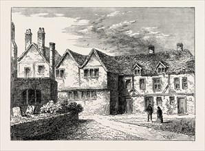 ST. Katherine's Hospital, THE BROTHERS' HOUSES IN 1781, London, UK, 19th century engraving