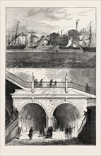 THE THAMES TUNNEL, London, UK, 19th century engraving
