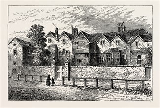 KIRBY CASTLE, BETHNAL GREEN. London, UK, 19th century engraving