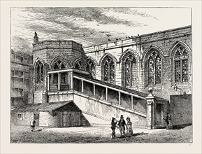 CROSBY HALL IN 1790, London, UK, 19th century engraving