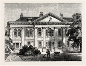 HALL OF THE CARPENTERS' COMPANY. London, UK, 19th century engraving