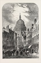 ST. MARTIN'S-LE-GRAND IN 1760. London, UK, 19th century engraving