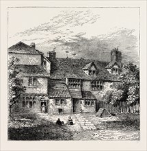 SIR WALTER RALEIGH'S HOUSE. London, UK, 19th century engraving