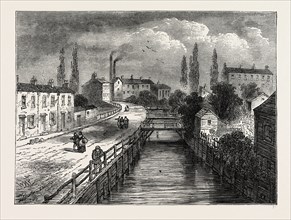 BATTLE BRIDGE IN 1810. London, UK, 19th century engraving