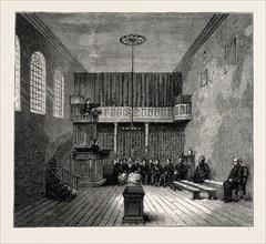 THE CHAPEL IN NEWGATE. London, UK, 19th century engraving