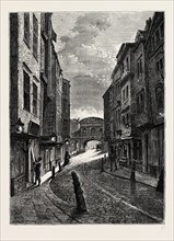BUTCHER'S ROW IN 1800,  London, UK, 19th century engraving