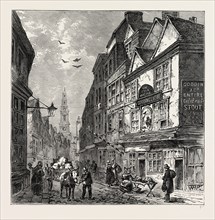 THE COCK AND MAGPIE, DRURY LANE, 1840, London, UK, 19th century engraving