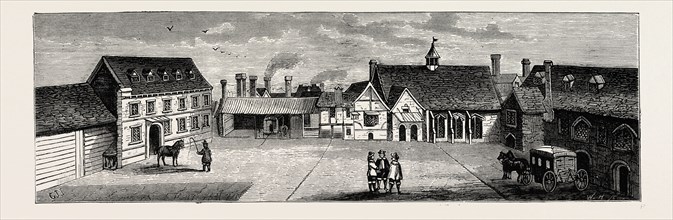 ARUNDEL HOUSE, to the North,  London, UK, 19th century engraving