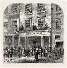 THE OLD ADELPHI THEATRE. London, UK, 19th century engraving