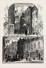 VIEWS IN THE ROOKERY, ST. GILES'S, London, UK, 19th century engraving