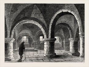 THE CHAPEL OF THE PYX. London, UK, 19th century engraving
