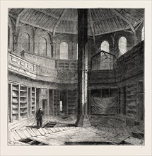 THE CHAPTER HOUSE PREVIOUS TO ITS RESTORATION. London, UK, 19th century engraving