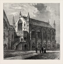 ST. STEPHEN'S CHAPEL, 1830, Westminster, London, UK, 19th century engraving