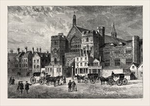 WESTMINSTER HALL, 1808, London, UK, 19th century engraving