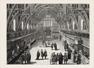 Old westminster Hall 1797, London, UK, 19th century engraving