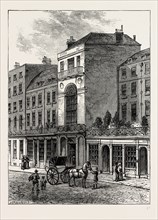 THE "THATCHED HOUSE" TAVERN. London, UK, 19th century engraving