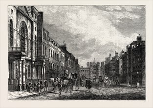 ST. JAMES'S STREET TN 1750. London, UK, 19th century engraving