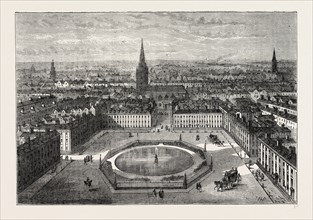ST. JAMES'S SQUARE IN 1773. London, UK, 19th century engraving