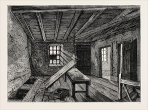 THE LOFT USED BY THE CATO STREET CONSPIRATORS, 1820. London, UK, 19th century engraving